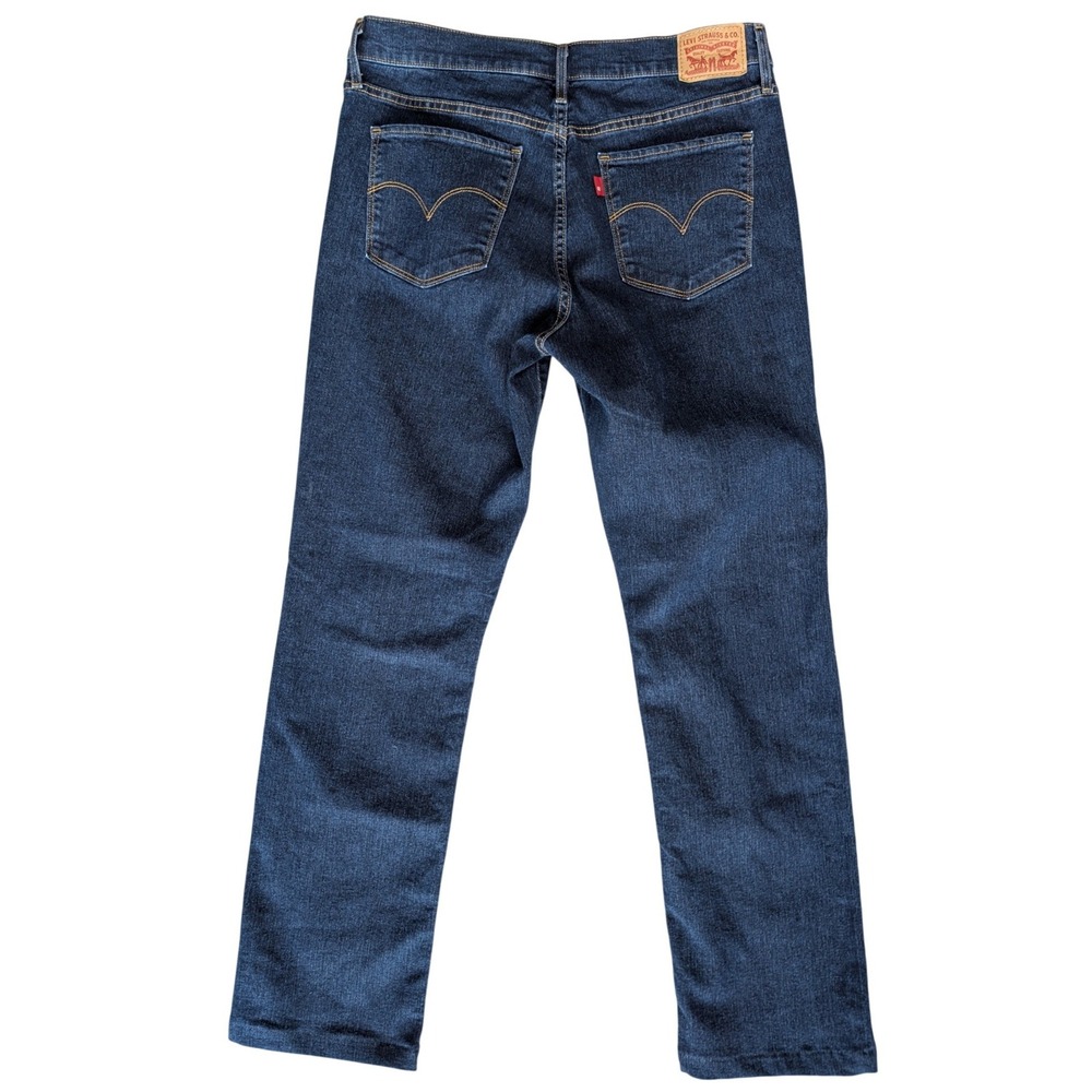 Levi Strauss 30 X 30 Dark Wash Cotton Blend Straight Leg Jeans